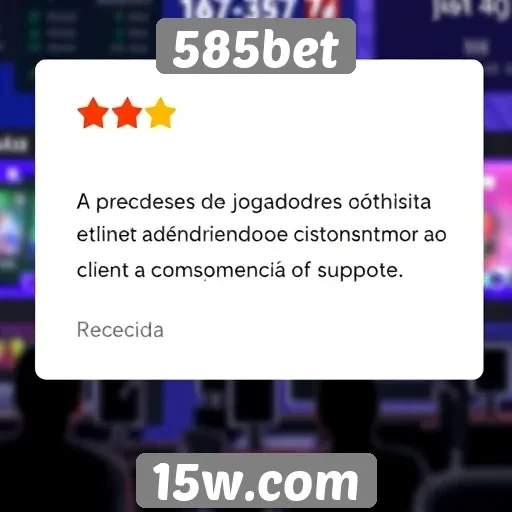 Opiniões de jogadores sobre o atendimento ao cliente no 585bet